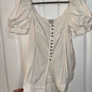 Anthropologie Maeve puff sleeve sweetheart top